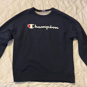 Champion Navy Blue Crewneck Sweater